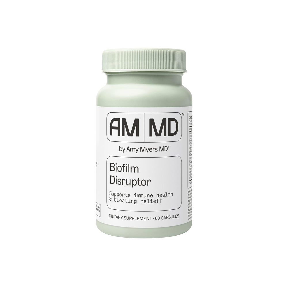 Amy Myers MD Biofilm Disruptor bottle label with 60 capsules