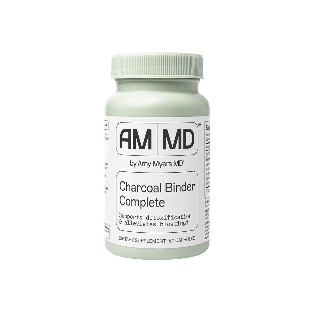 Amy Myers MD Charcoal Binder Complete bottle and capsules