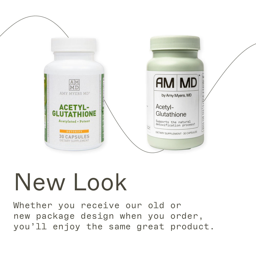 Glutathione supplement capsules inside the bottle