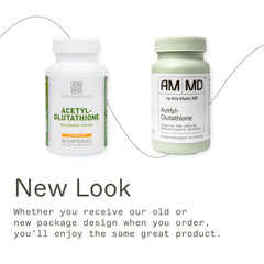 Glutathione supplement capsules inside the bottle