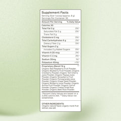 Organic beetroot, aronia berry and raspberry close-up ingredients