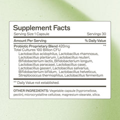 Amy Myers MD Probiotic Capsules 100 Billion bottle label close-up