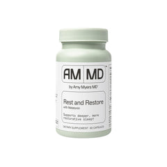 Amy Myers MD Rest & Restore with Melatonin bottle – front view
