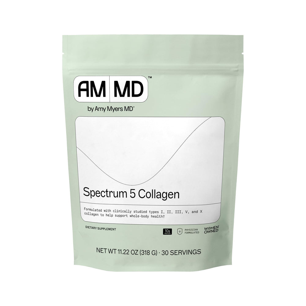 Amy Myers MD Spectrum 5 Collagen Peptides Powder container and label