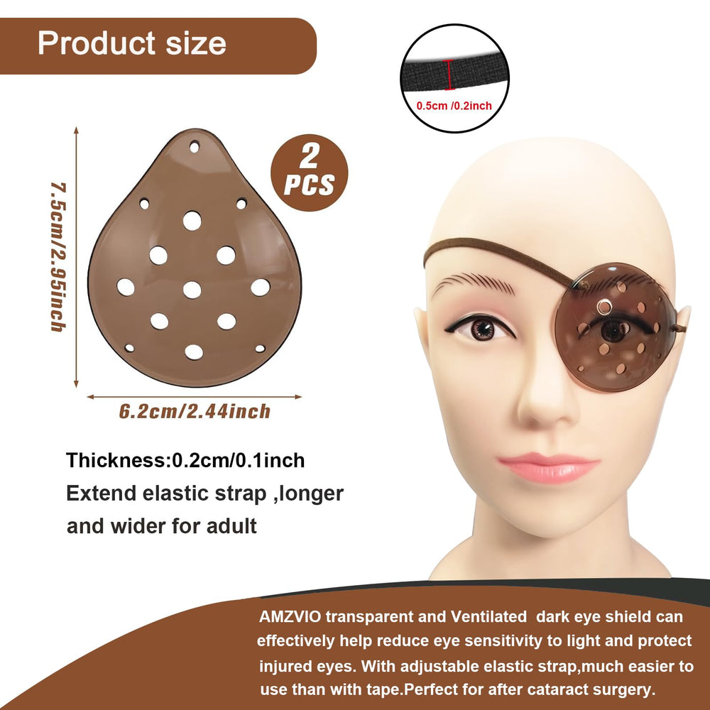Ventilated eye shield design with airflow holes