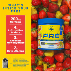Serving scoop of AN Essentials Pre-Workout powder