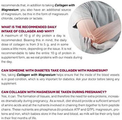 Graphic showing skin, hair, and bone support benefits of the supplement