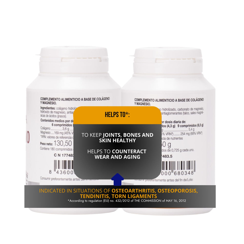 Two-pack bottle front view of Ana Maria LaJusticia collagen supplement