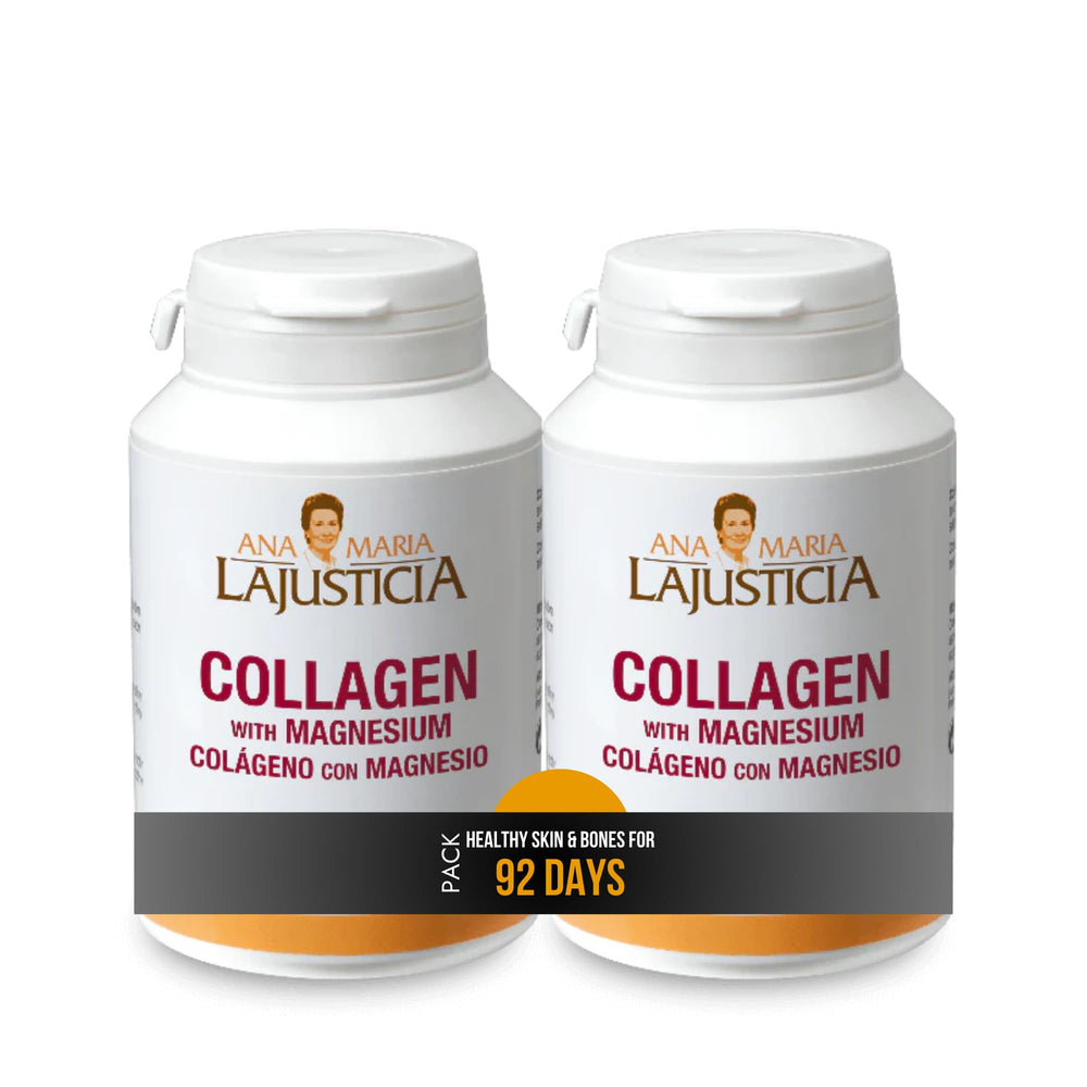 Box and bottle of Ana Maria LaJusticia Collagen with Magnesium 2-pack