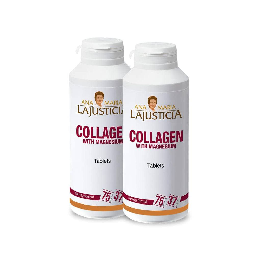 Two-pack Ana Maria LaJusticia Collagen with Magnesium bottle, 450 tablets