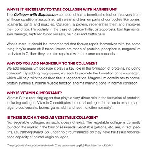 Supplement facts panel for Ana Maria LaJusticia Collagen with Magnesium