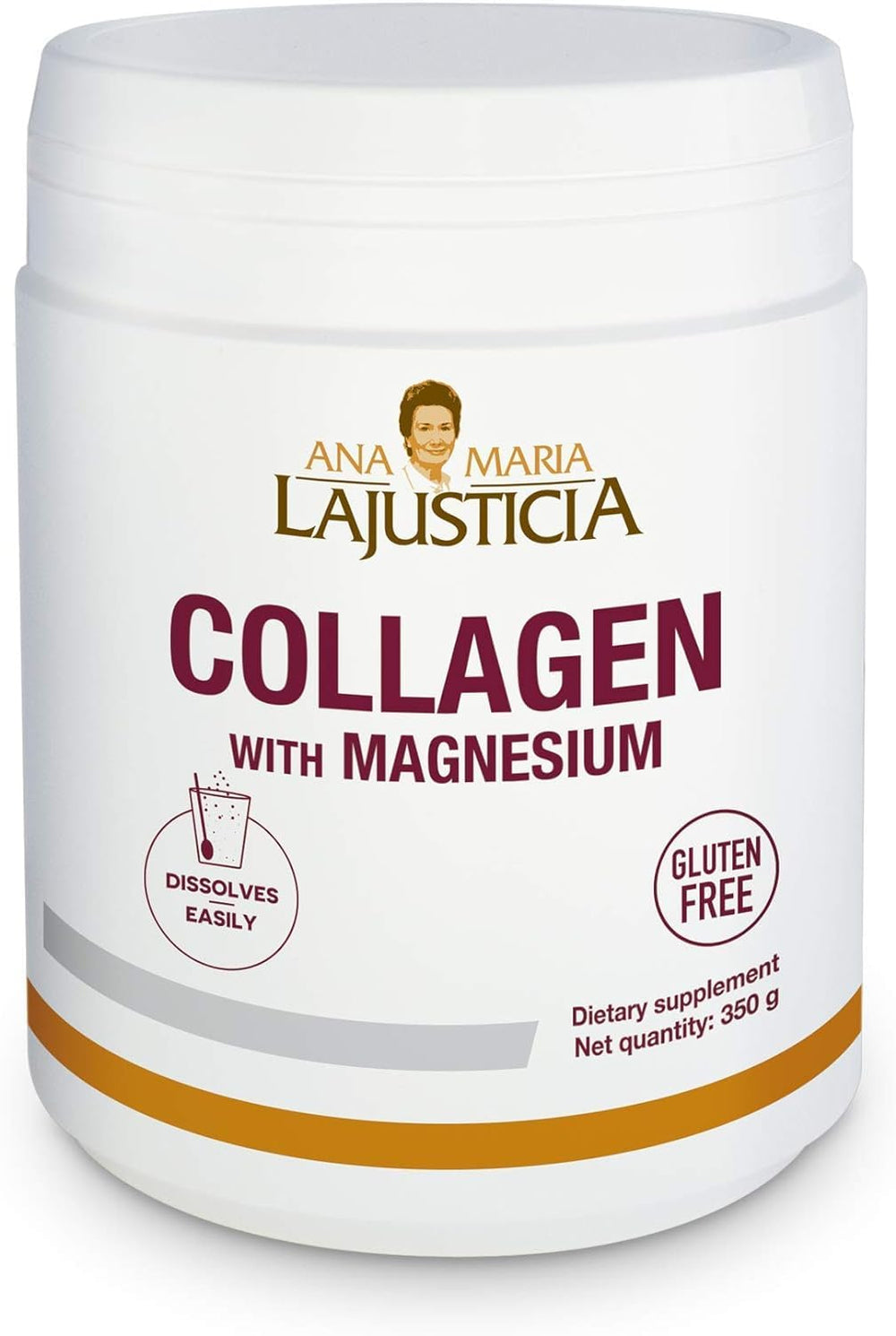 Ana Maria Lajusticia Collagen with Magnesium Powder, 350g, Natural Taste