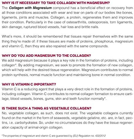 Supplement facts panel for Ana Maria LaJusticia Collagen with Magnesium