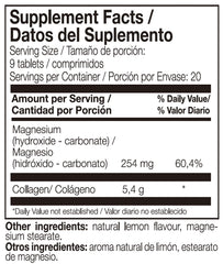 Close-up of Marine Collagen with Magnesium capsules and label