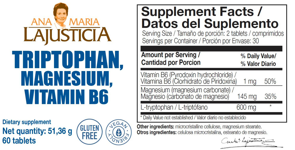 Evening formula bottle: Tryptophan with Melatonin from Ana María Lajusticia