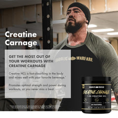 Lean muscle formation visualization with Creatine Carnage for efficient training.