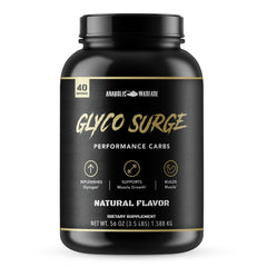 Anabolic Warfare Glyco Surge bottle front for post-workout fueling and lean muscle support.