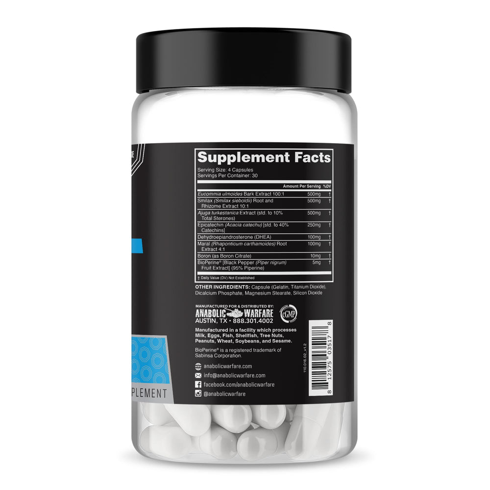 Anabolic Warfare Project Bulk bottle front showcasing mass-building formula