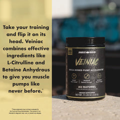 Veiniac ingredient list highlights betaine and citrulline for hydration support.