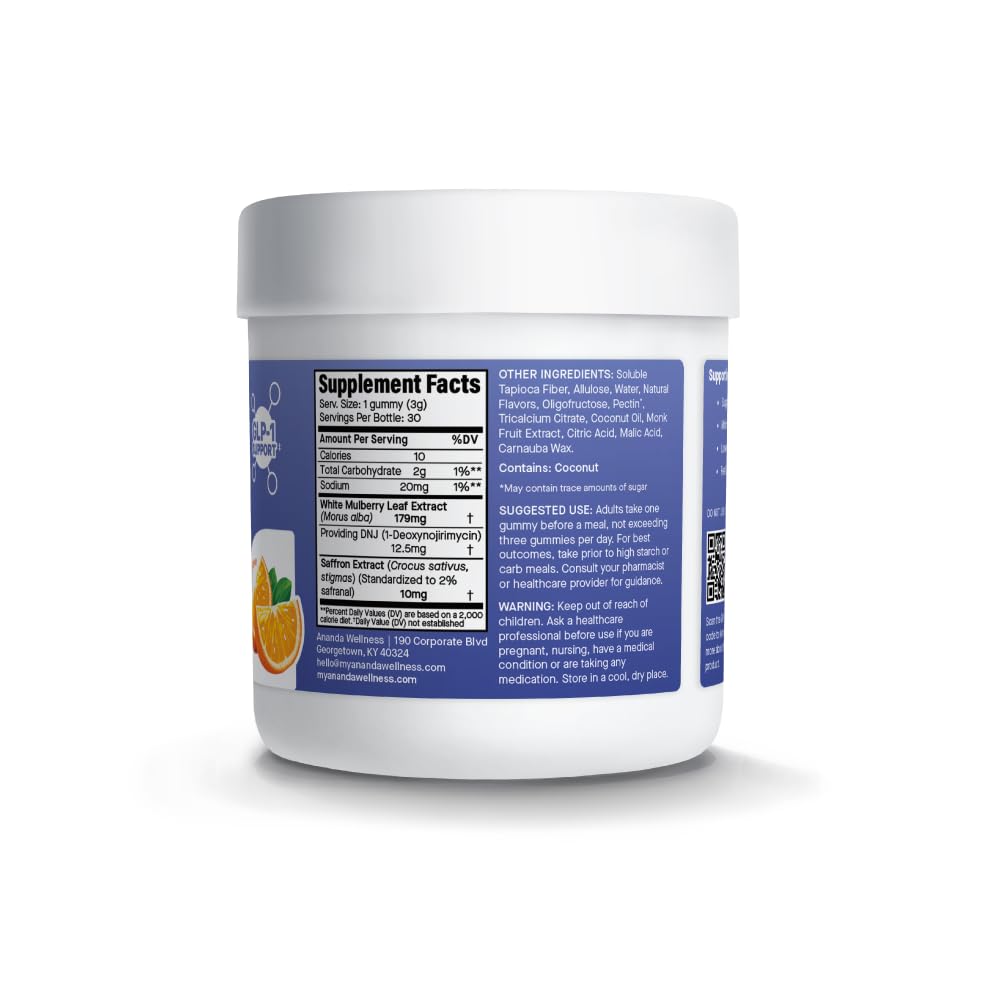 Ananda Wellness white mulberry leaf extract image highlighting digestive support benefits.