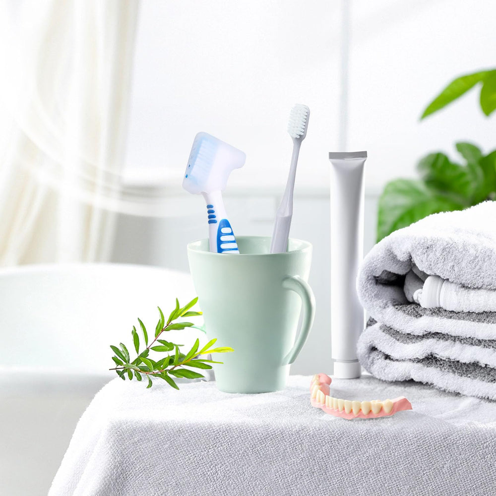 Soft nylon bristles suitable for dentures and retainers