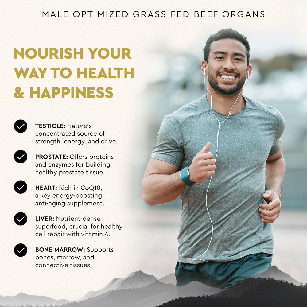 Non-GMO grass-fed beef organ supplement information