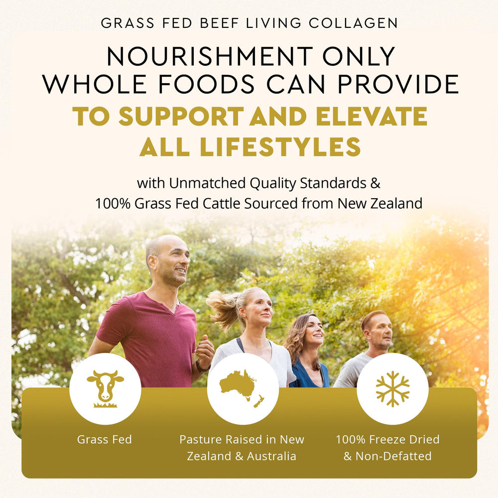 Graphic illustrating beef cartilage as the collagen source