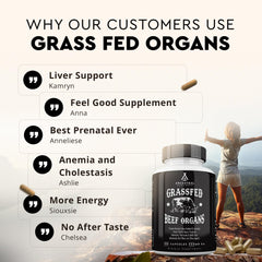 Ancestral Supplements Grass-Fed Beef Organ bottle with 180 capsules