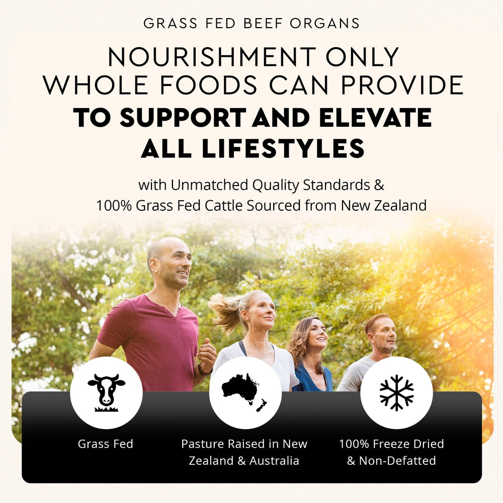 Grass-fed beef spleen supplement - 600mg heme iron for immune support