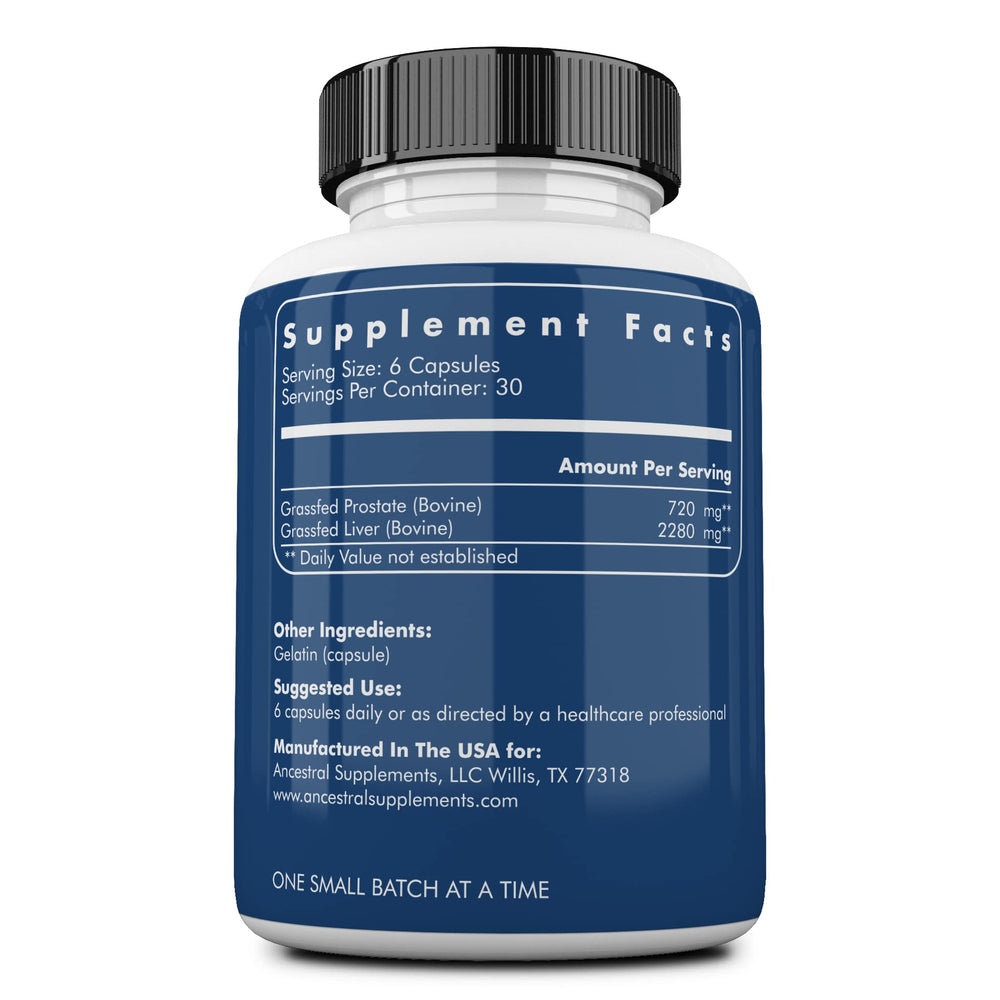 Beef prostate and liver ingredients in the formula