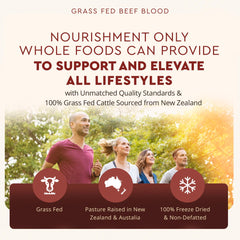 Non-GMO, additive-free grass-fed blood formula packaging