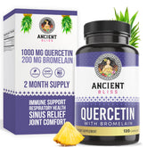 Ancient Bliss Quercetin with Bromelain bottle front view