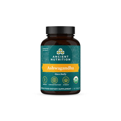 Ancient Nutrition Ashwagandha tablets bottle with 30 capsules