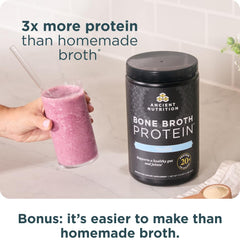 Powder being poured into smoothie