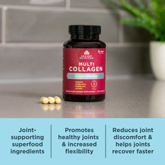 Healthy joints concept with collagen capsules