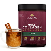 Jar of Ancient Nutrition Collagen Peptides powder with cinnamon flavor