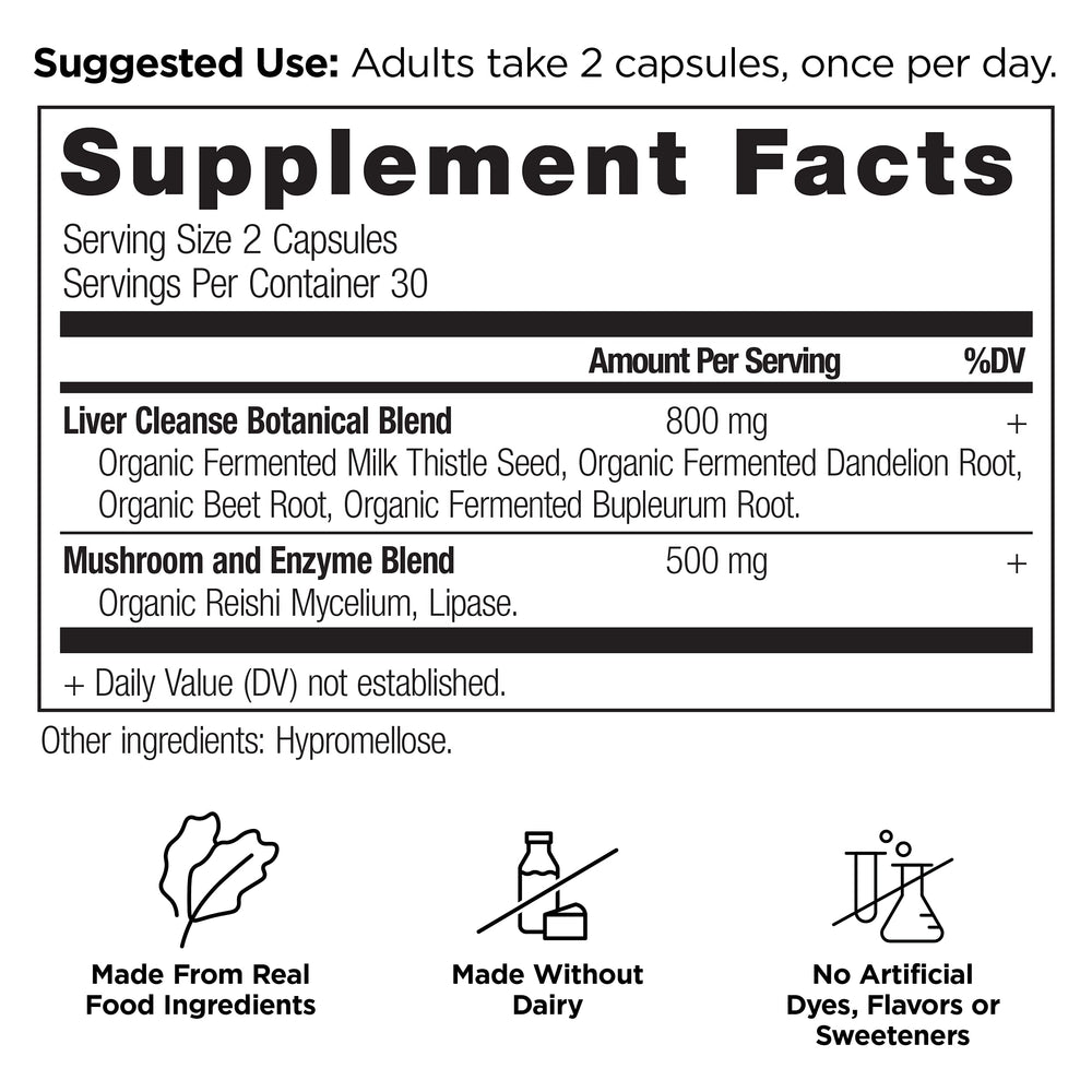 Ancient Nutrition Liver Cleanse with dandelion root promotes natural detox pathways.