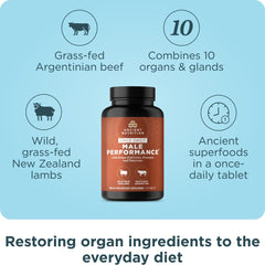 Grass-fed bovine and wild lamb organ ingredients