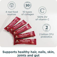 Individual collagen powder packets for on-the-go use