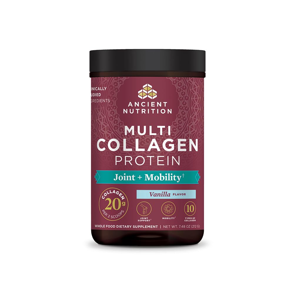 Ancient Nutrition Multi Collagen Powder Vanilla 7.48oz bottle