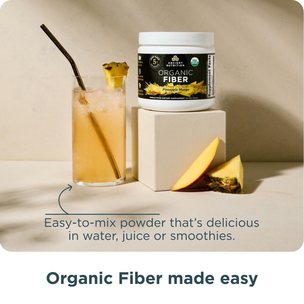 Digestive health benefits icons and product imagery