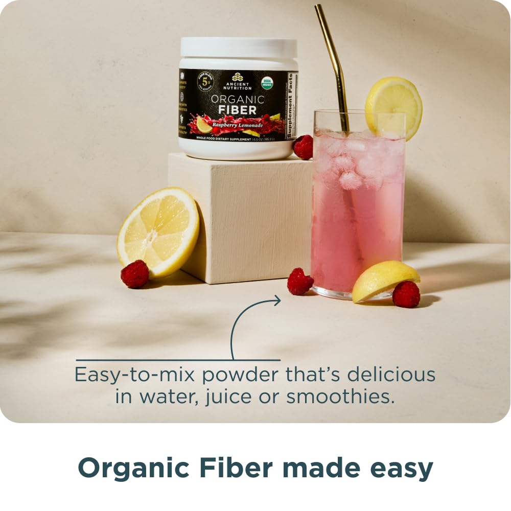 Probiotics included: Bacillus coagulans in Organic Fiber Powder