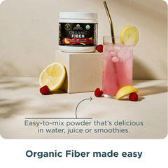 Probiotics included: Bacillus coagulans in Organic Fiber Powder