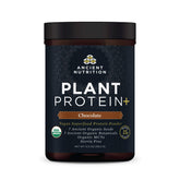 Ancient Nutrition Plant Based Protein Powder bottle shows 15g protein per serving for vegan shakes