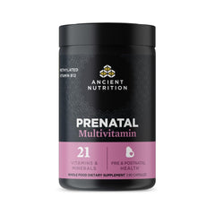 Ancient Nutrition Prenatal Vitamins bottle with 90-count label
