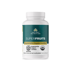 Bottle of Ancient Nutrition Regenerative Organic Certified SuperFruits Capsules