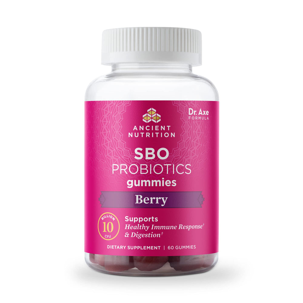 Ancient Nutrition SBO Probiotics Berry Gummies bottle front view