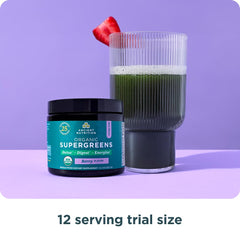 Energy support and cleansing greens in Ancient Nutrition SuperGreens