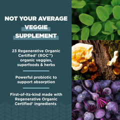 Front view of the 60-count SuperVeggies Capsule bottle