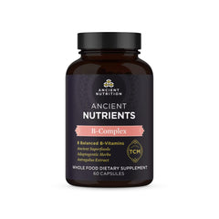 Ancient Nutrition Vitamin B Complex bottle and capsules